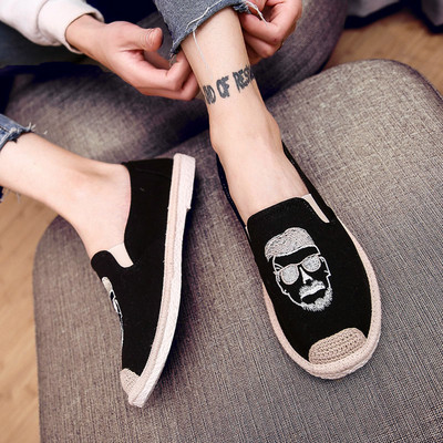 Jauna modeļa vasaras espadrilles ar izšuvumu vīriešiem