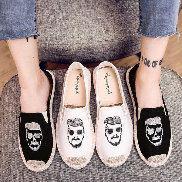 Jauna modeļa vasaras espadrilles ar izšuvumu vīriešiem