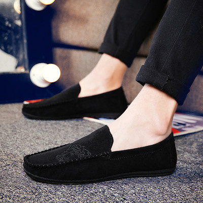 Ikdienas vīriešu mokasīni no eko zamšādas - divi modeļi