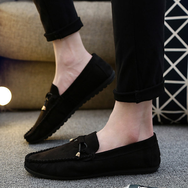 Ikdienas vīriešu mokasīni no eko zamšādas - divi modeļi