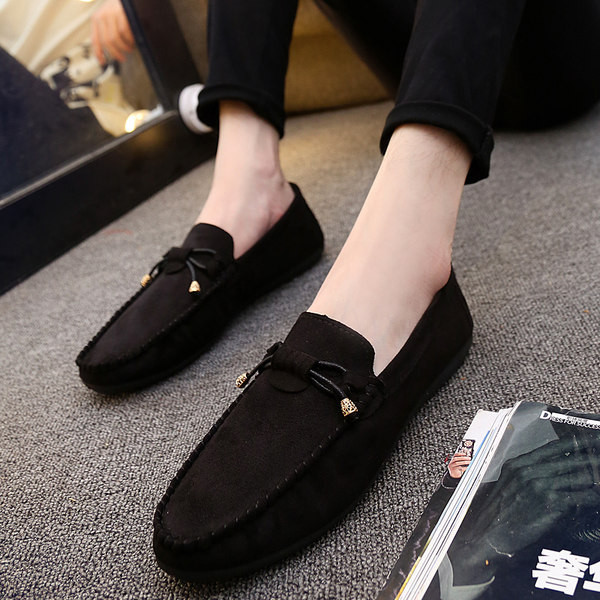 Ikdienas vīriešu mokasīni no eko zamšādas - divi modeļi