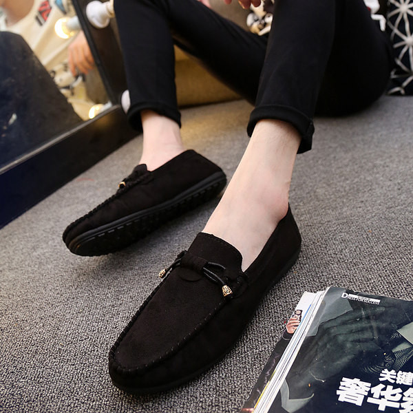 Ikdienas vīriešu mokasīni no eko zamšādas - divi modeļi