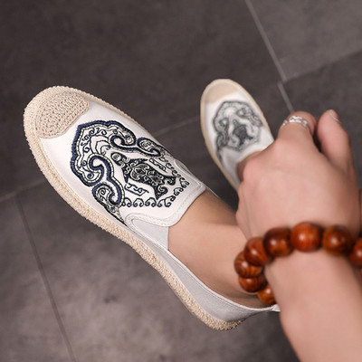 Vasaras tekstila espadrilas ar izšuvumiem