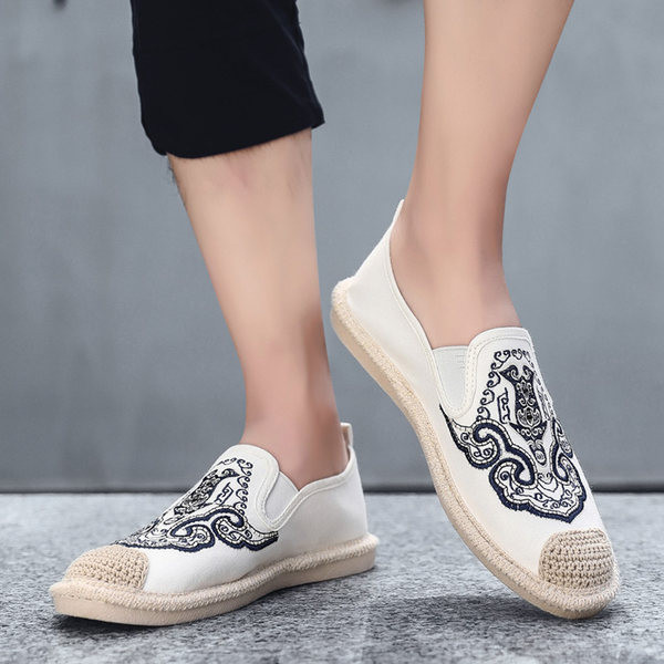 Vasaras tekstila espadrilas ar izšuvumiem