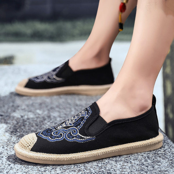 Vasaras tekstila espadrilas ar izšuvumiem