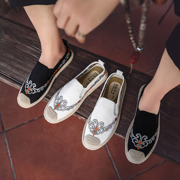 Vasaras tekstila espadrilas ar izšuvumiem