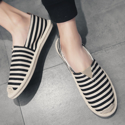 Jauns vasaras svītraino espadrilu modelis