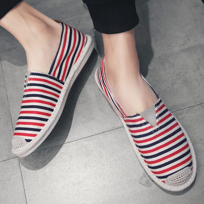 Jauns vasaras svītraino espadrilu modelis