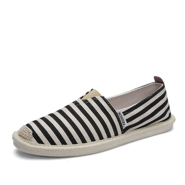 Jauns vasaras svītraino espadrilu modelis