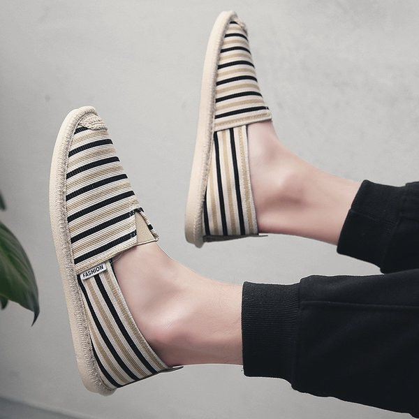 Jauns vasaras svītraino espadrilu modelis