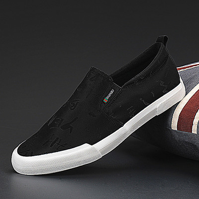 Ikdienas mokasīni ar tekstila uzrakstu vīriešiem