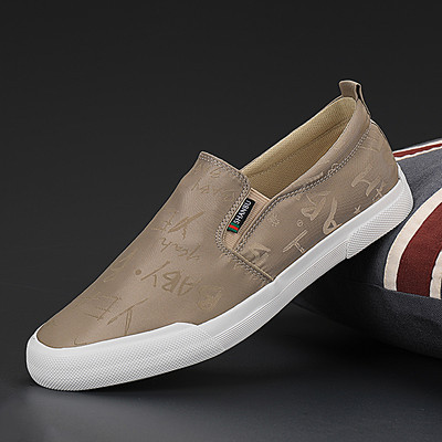 Ikdienas mokasīni ar tekstila uzrakstu vīriešiem