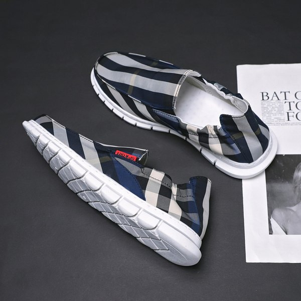 Vīriešu rūtaini mokasīni no tekstila