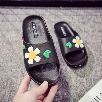 Pludmalei piemērotas sieviešu gumijas čības ar ziediem