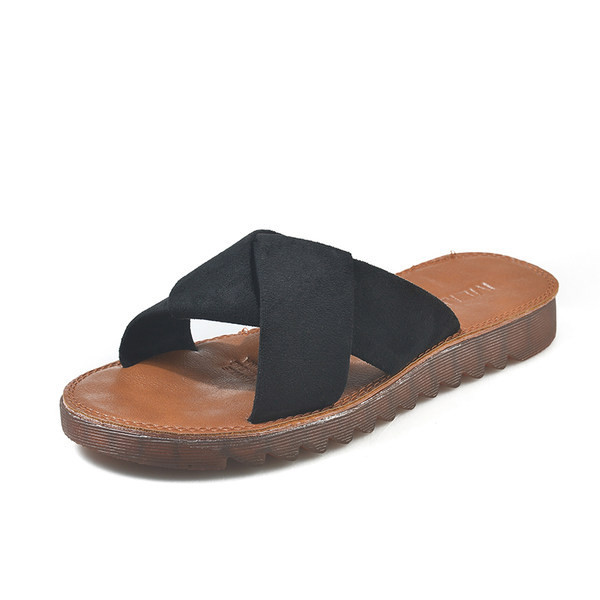 Ikdienas sieviešu čības ar krusteniskām siksnām - vairākās krāsās