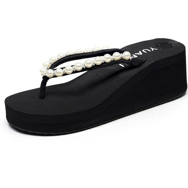 Jauns sieviešu flipu modelis ar pērļu rotājumu