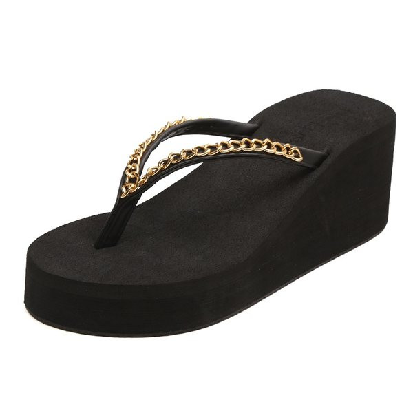 Jauns sieviešu čību modelis pār purngalu dekorēts ar metāla ķēdīti