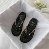 Modernas sieviešu čības pār pirkstiem ar metāla ķēdīti