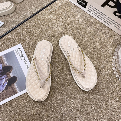 Modernas sieviešu čības pār pirkstiem ar metāla ķēdīti