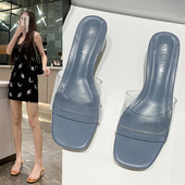 Stilīgs sieviešu papēžu čības tīrs modelis