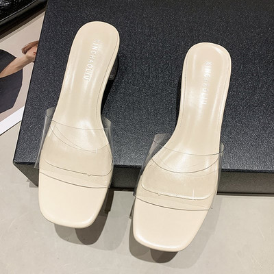 Stilīgs sieviešu papēžu čības tīrs modelis