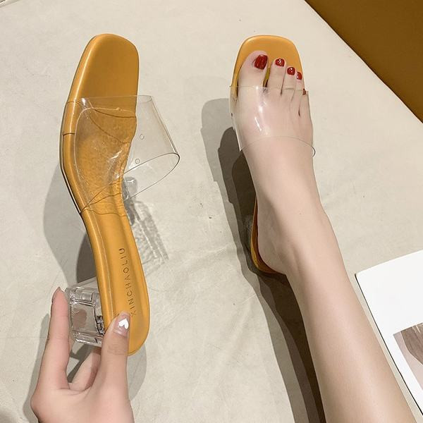 Stilīgs sieviešu papēžu čības tīrs modelis