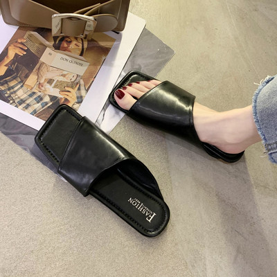 Stilīgas sieviešu čības no eko ādas vienkrāsaina modeļa