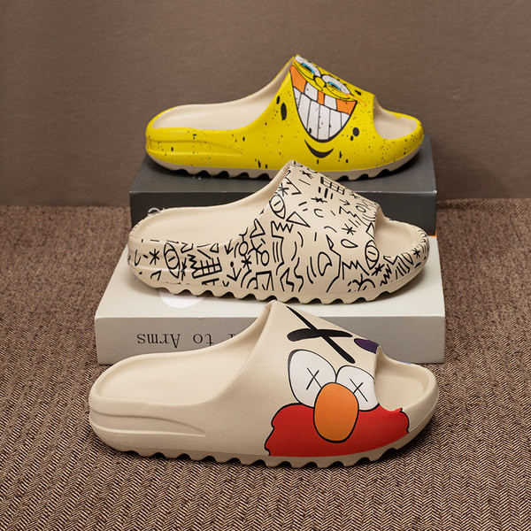 Gumijas čības ar krāsainu apdruku - unisex modelis