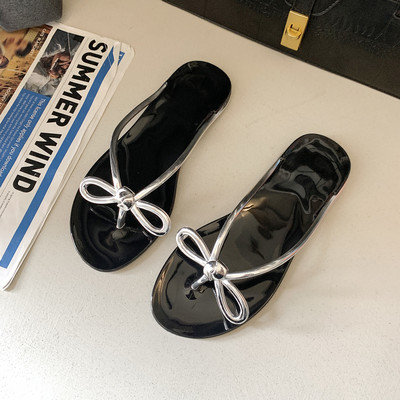 Ženske ležerne papuče između prstiju s trakom