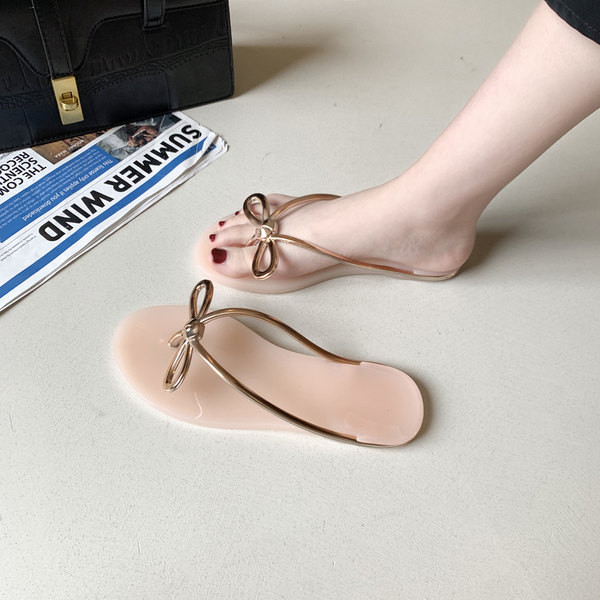 Ženske ležerne papuče između prstiju s trakom