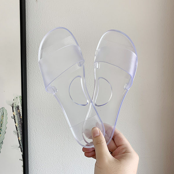 Sieviešu ikdienas gumijas čības ar plakanu zoli