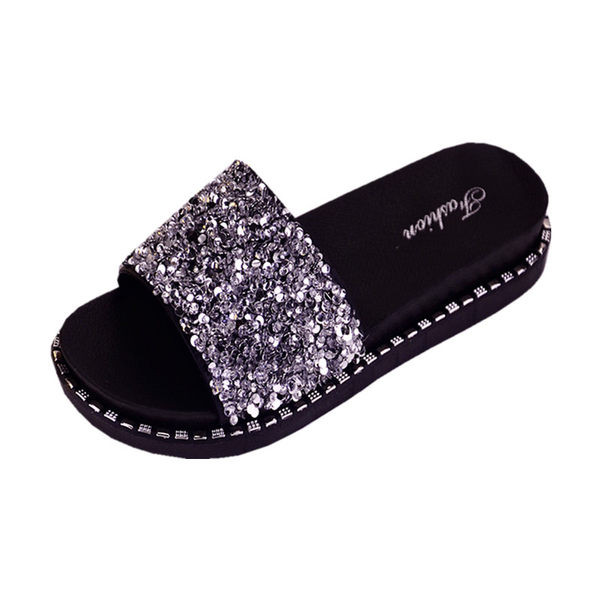 Jauns sieviešu čību modelis ar spīdīgām daļiņām