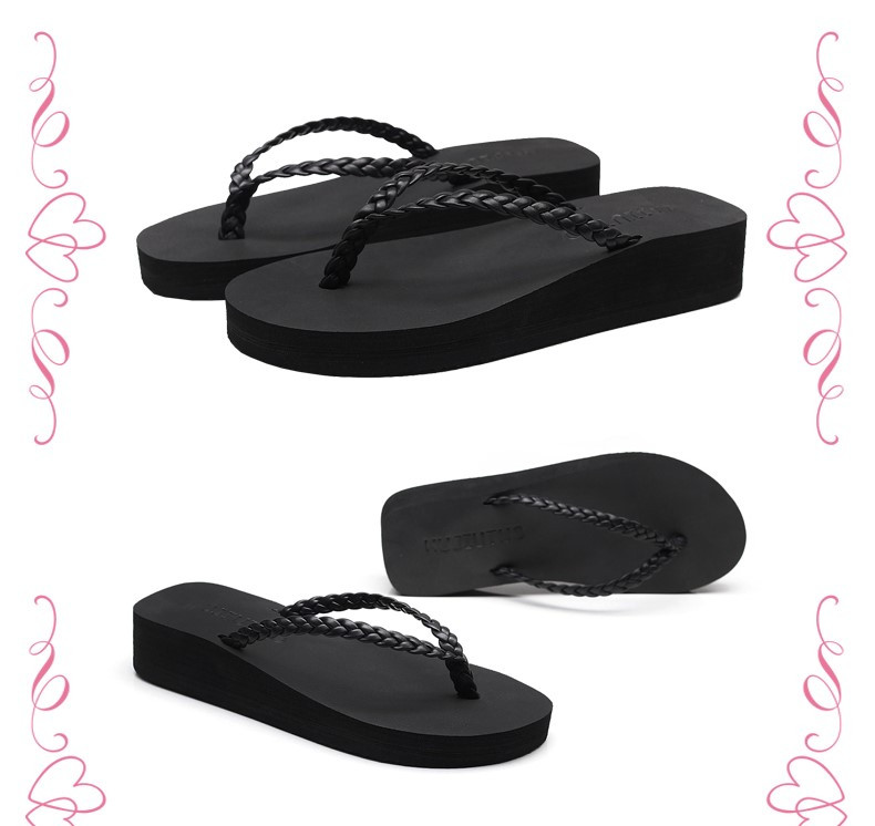 Vienkārša modeļa sieviešu ikdienas čības - piemērotas pludmalei