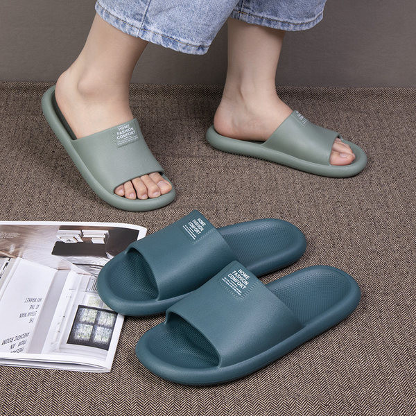 Gumijas vasaras čības ar uzrakstiem - unisex modelis