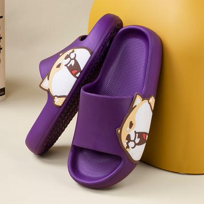 Modernas gumijas čības ar krāsu aplikāciju