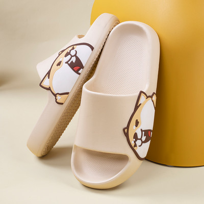 Modernas gumijas čības ar krāsu aplikāciju