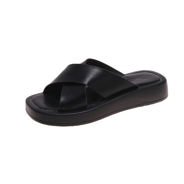 Ikdienas sieviešu čības uz augstas plakanas zoles