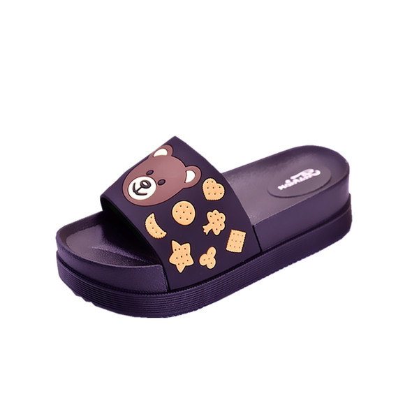 Sieviešu ikdienas čības ar lācīša aplikāciju