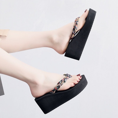 Casual γυναικείες παντόφλες με ψηλή πλατφόρμα 6,5 cm