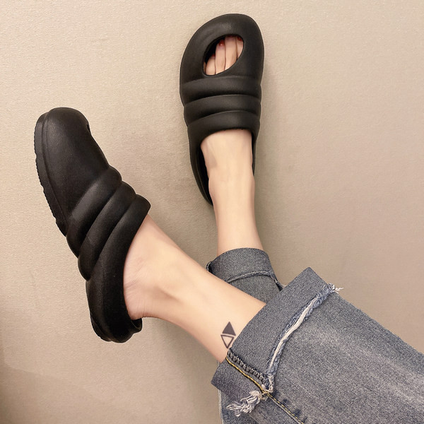 Ikdienas sieviešu vasaras čības ar plakanu zoli trīs krāsās