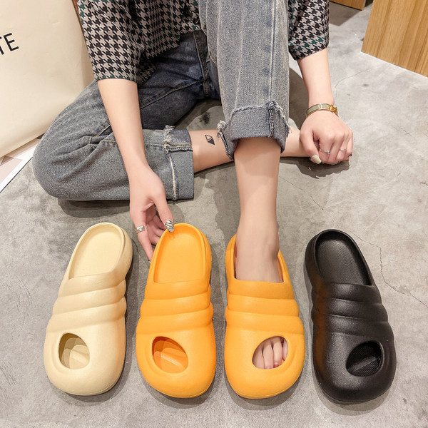 Ikdienas sieviešu vasaras čības ar plakanu zoli trīs krāsās