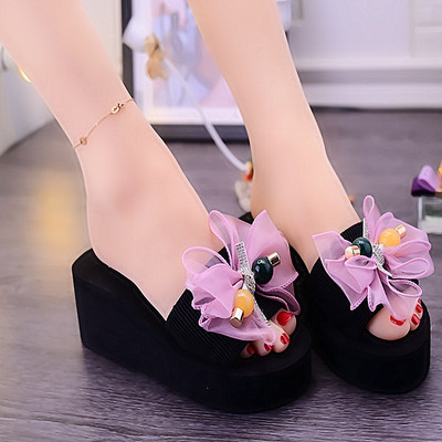 Sieviešu čības ar lentīti un krellēm vairākās krāsās