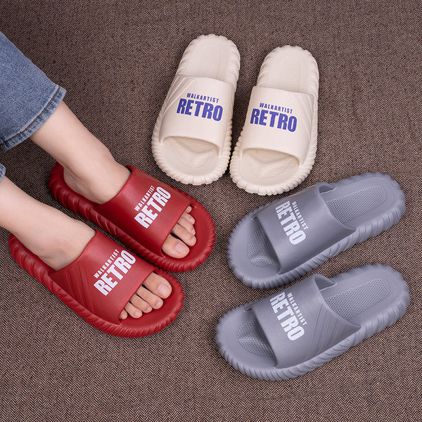 Gumijas čības unisex modelis ar uzrakstiem