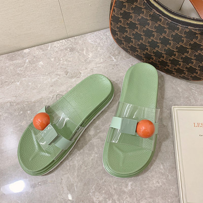 Sieviešu čības ar caurspīdīgu daļu un 3D apdari