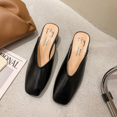 Sieviešu slēgtas čības ar biezu papēdi 5,5 cm