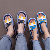 Gumijas vasaras čības ar krāsainu aplikāciju