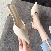 Sieviešu smailas čības ar papēdi 6 cm