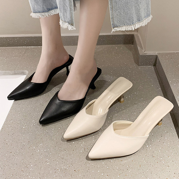 Sieviešu smailas čības ar papēdi 6 cm