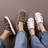 Gumijas slēgtās čības - unisex modelis