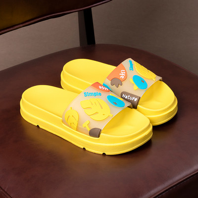 Sieviešu vasaras čības ar platformu un krāsu apdruku